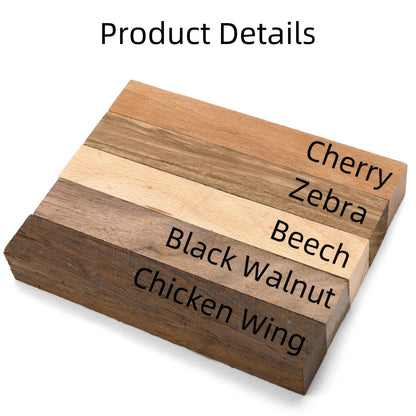 Cididu 10 Pack Exotic Wood Pen Blanks, Wood Blanks for Pen Turning, Unfinished Carving Blocks, Hard Woodcarving Block for Pen Making Supplies DIY Crafts Gifts, Easy to Drill, 5'' x 3/4''
