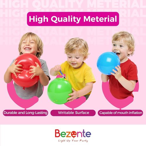 Bezente Red Balloons - 18 Inch Large Thick Latex Balloons | 30 Pack for Valentine's Day & Parties