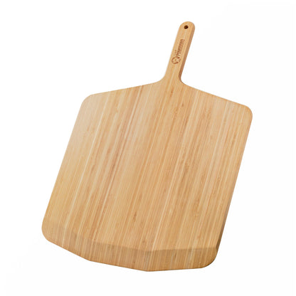 Chef Pomodoro Wooden Pizza Peel 16 Inch, Durable Bamboo Baking Tool, Slider Paddle, Wood Cutting Board, Baking Spatula for Preparing, Launching and Serving Pizza, Bread, Cheese Boards and More