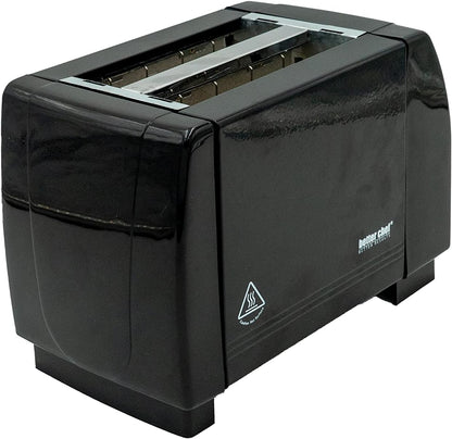 Better Chef 2-Slice Toaster, Economic with Darkness Control, Crumb Tray, Fits Bagel Slice (Black)