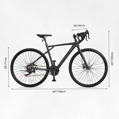 YITAHOME 700C Road Bike, 21 Speed Commuter Bicycle for Men Women, Lightweight Aluminum Frame Racing Bike, Adult Bicycle with Dual Disc Brake