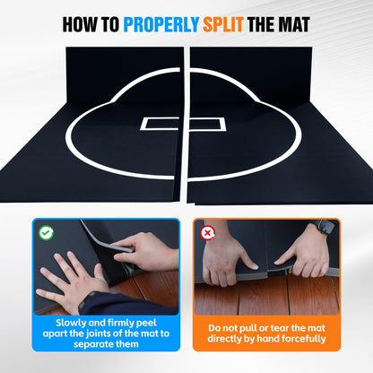 Wrestling Mat for Home Gym, BJJ Jiu Jitsu Wrestling Mats with Thick Foam Padding, Roll Out Martial Arts Training Mat for MMA, Judo, Grappling & Boxing Practice, 10' x 10' / 10' x 6.5' (10ft * 6.5ft * 1.2in)