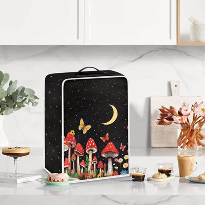 Moon Mushroom Coffee Maker Cover, Stain Resistant Washable Cover with Handle for Kitchen Appliance Protection
