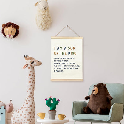 12X16 TAEDIN Christian Baby Boy Room Poster Hanger Frame, Faith Scripture Wood Wooden Canvas Artwork Print, Positive