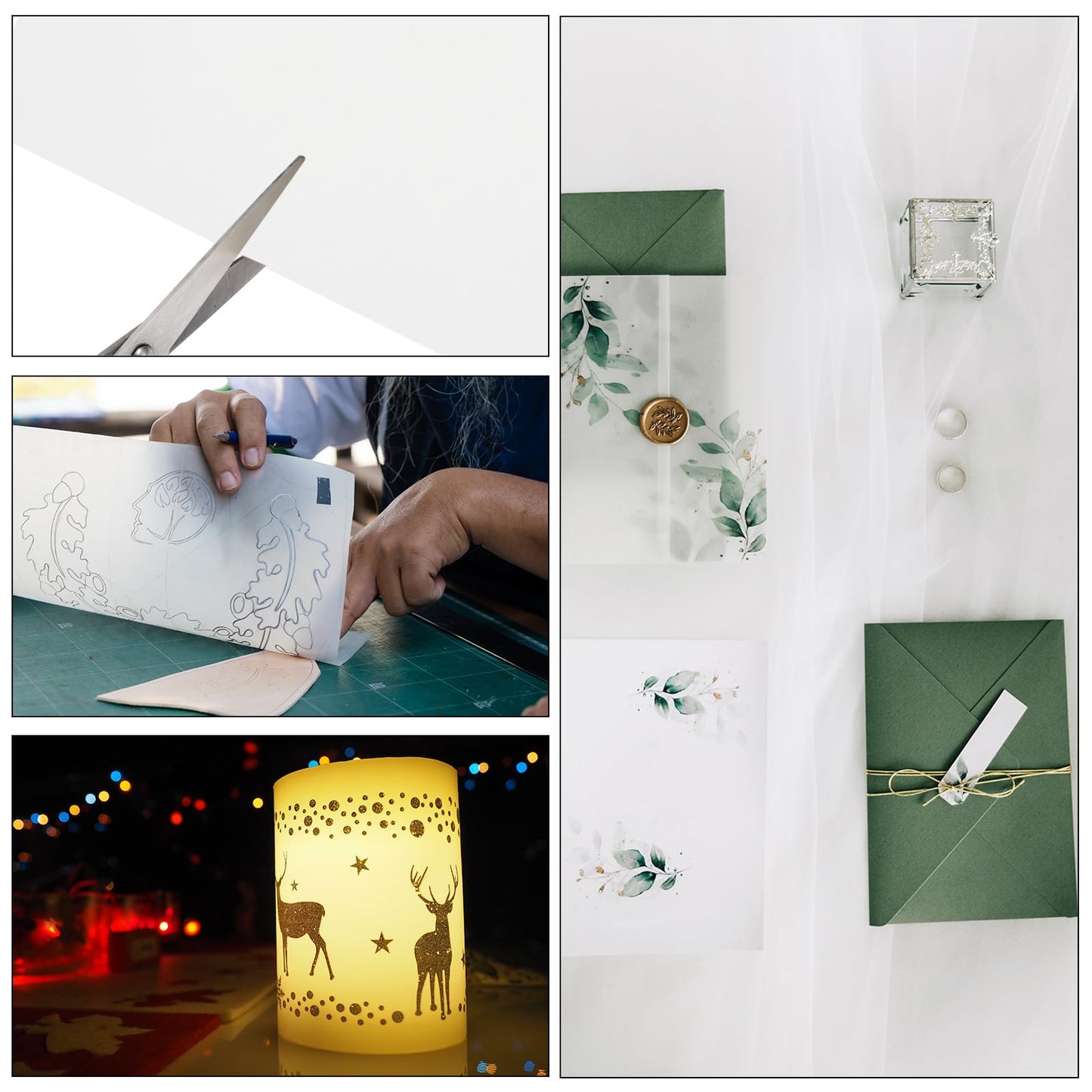 PATIKIL 150 Sheets Vellum Paper 4x6, Translucent, 100GSM for Invitations, Crafts, Sketching, Drawing