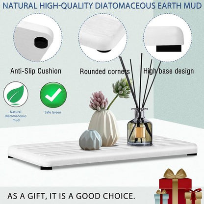 Diatomite Coasters | 3PCS Water Absorbing Stone Tray - Fast Drying Soap Dish for Kitchen & Bathroom