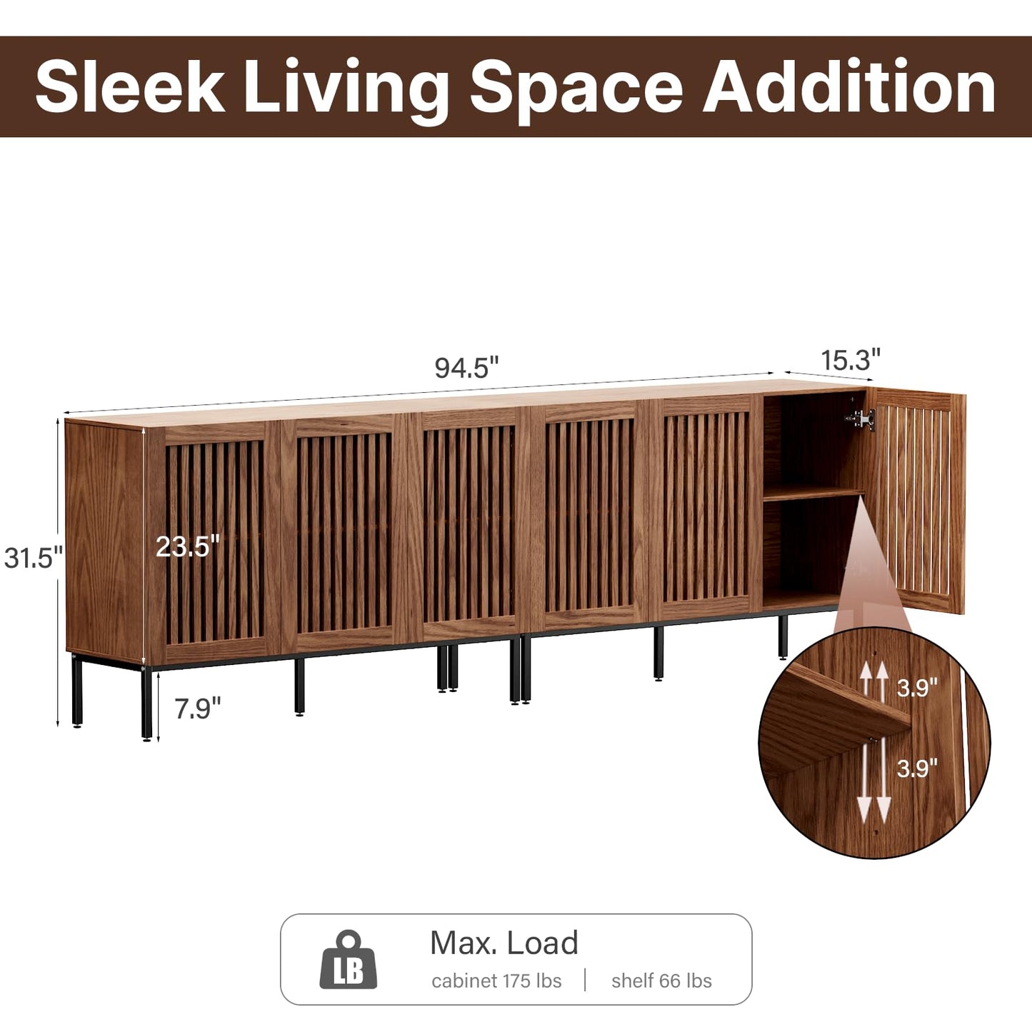 BVIUNTWO Set of 2,3 Door Accent Storage Cabinet with Doors and Adjustable Shelf,Freestanding Buffet Cabinet,Modern Sideboard Buffet Cabinet for Living Room,Dining Room,Kitchen,Hallway