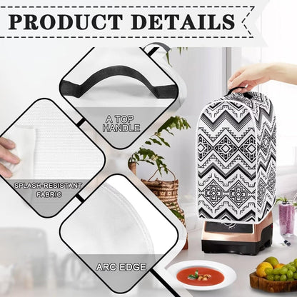 Small Blender Cover, Kitchen Appliance Covers for Aztec Juicer, Stand Mixer, Coffee Maker, White