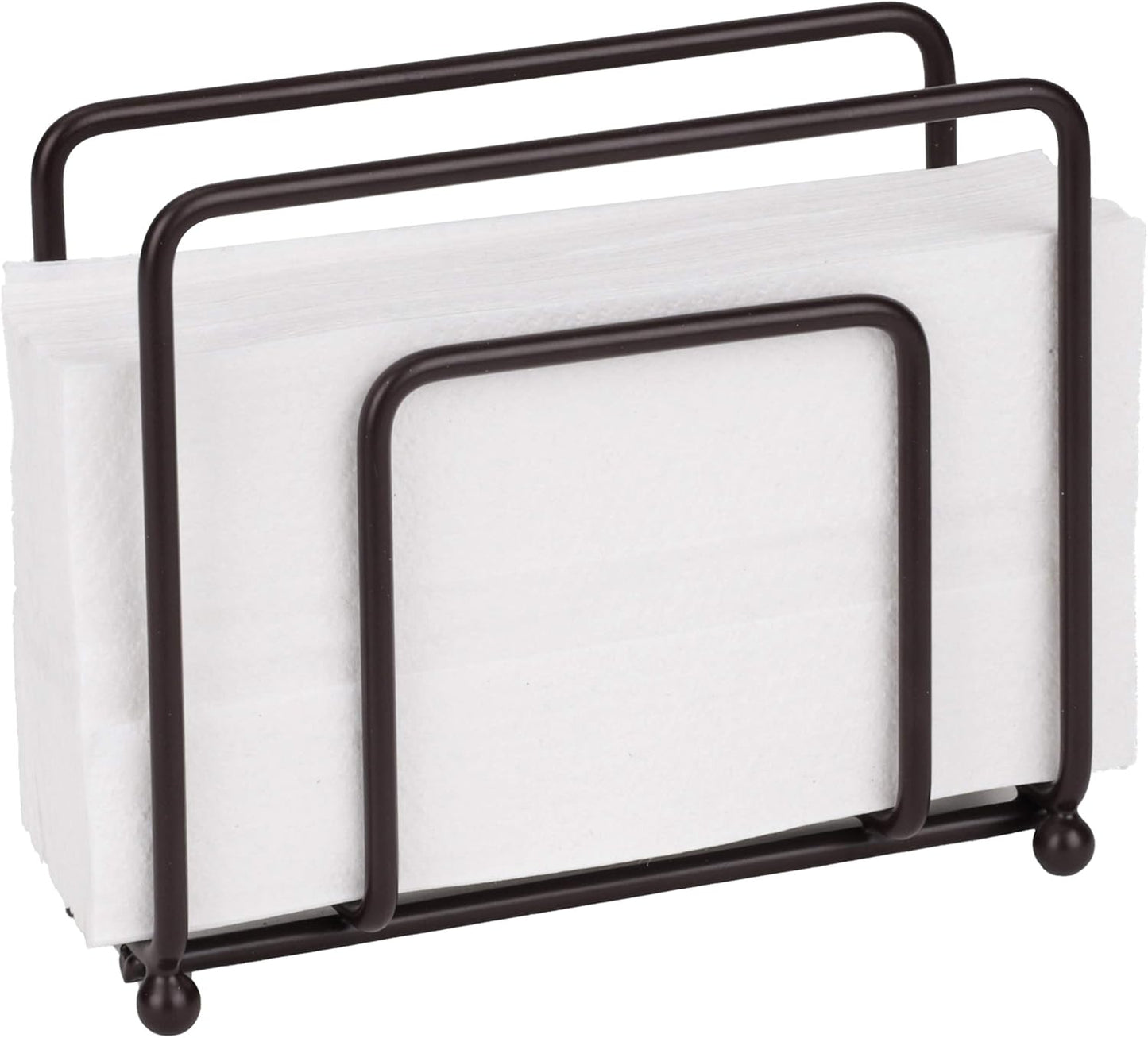 Mind Reader Wire Napkin Holder, Multi-Unit Free-Standing Tissue Storage for Dining Area, Pack of 2, Stainless Steel