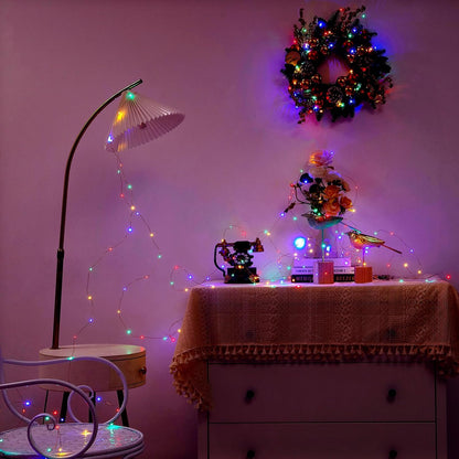 1 Pack 16.4ft 50 Ariceleo Battery Operated String Lights with Timer, Multi Color with Synchronized Twinkle Mode, Fairy