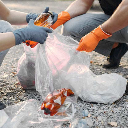 Veska 30-33 Gallon Clear Trash Bags Heavy Duty (Value Pack 100 Bags w/Ties) Large Clear Plastic Recycling Garbage Bags. Large Trash Bags 30+, 32 Gallon