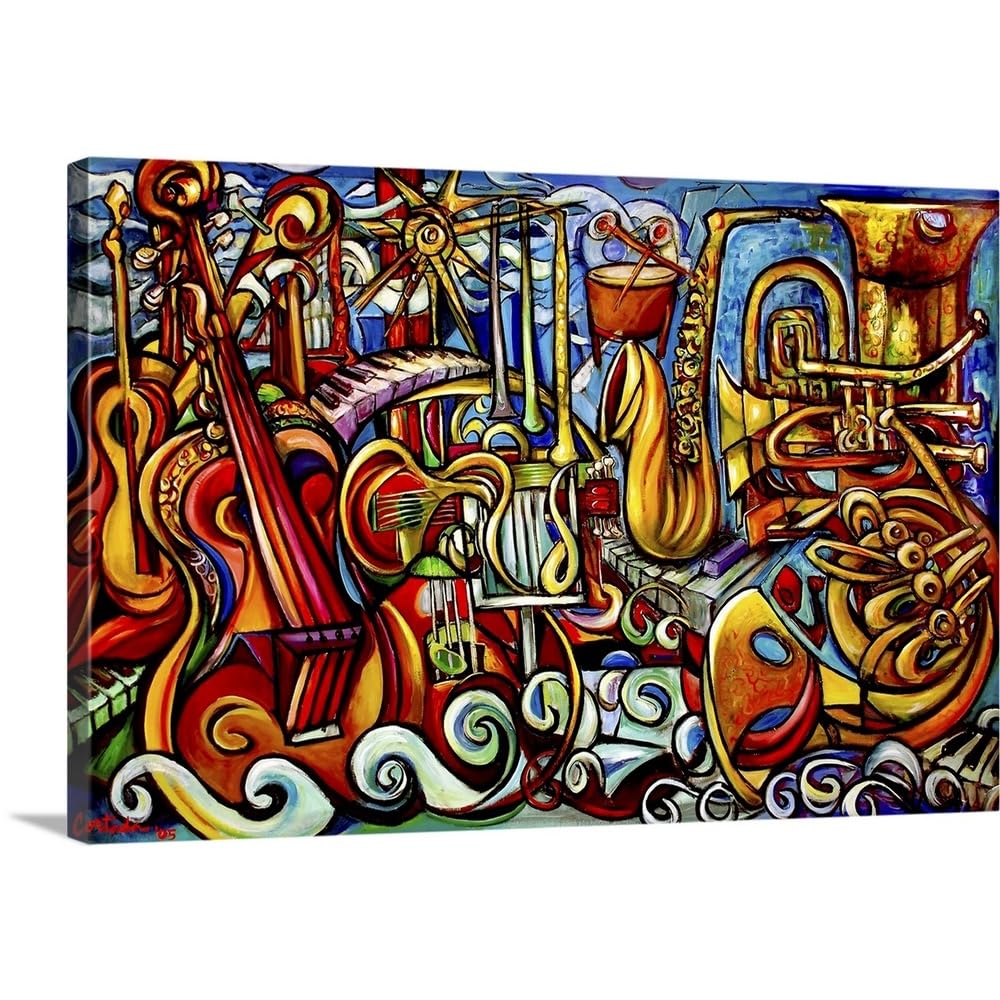 CANVAS ON DEMAND Music Canvas Wall Art Print by Xavier Cortada, Home Decor, Artwork,60" x40in