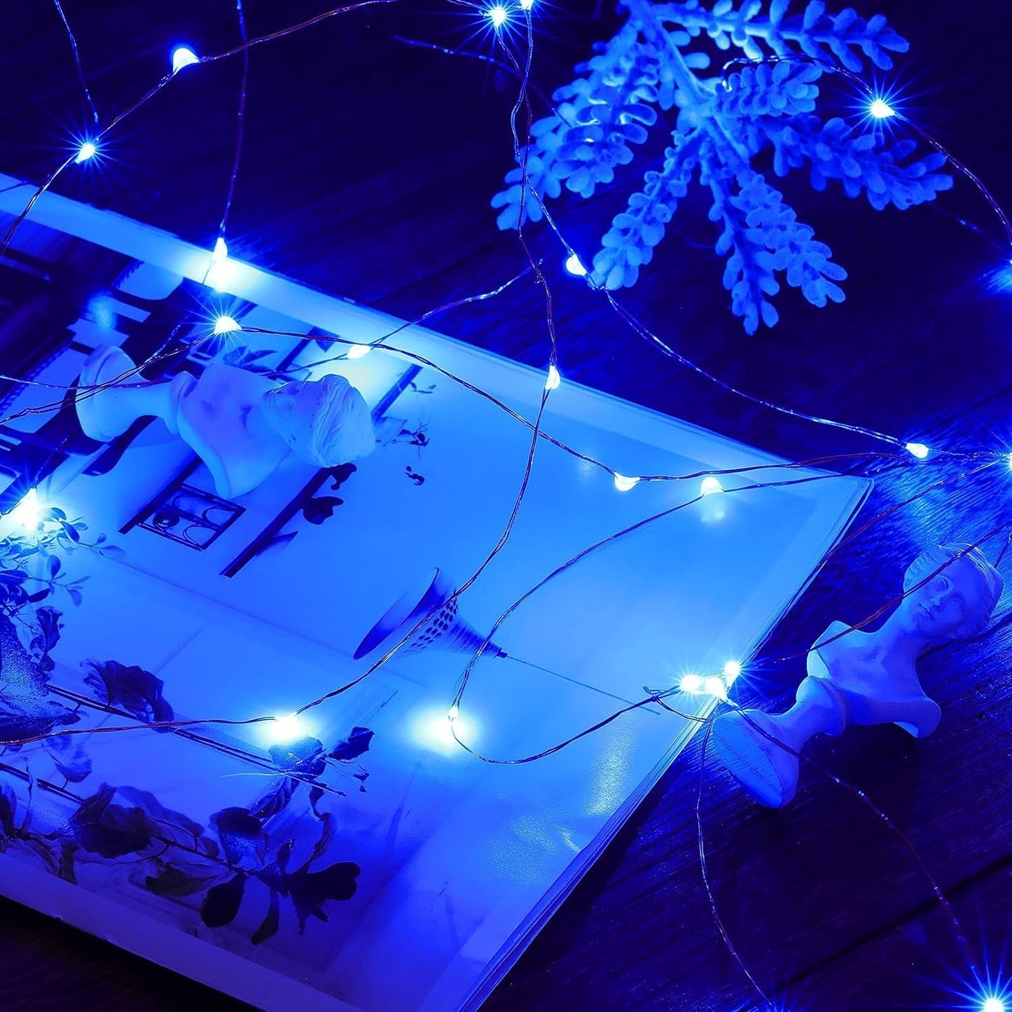 16 50 1 Pack RUICHEN Ft Copper Wire LED Mini Fairy Lights Battery Operated for Bedroom, Christmas, Parties, Wedding