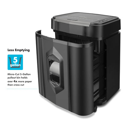 Aurora High Security 120-Sheet Auto Feed Micro-Cut Paper and Credit Card Shredder with 5 Gallon Pullout Basket / 60 Minutes/Security Level P-5