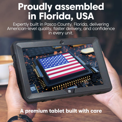 Fusion5 Built in USA 10.1” Windows 11 Professional Rugged Tablet PC - 12GB RAM, 512GB SSD, Intel 13th Gen, Full HD Windows Tablet Computer, HDMI, USB C - 2 Year Full Warranty with Accidental Damage