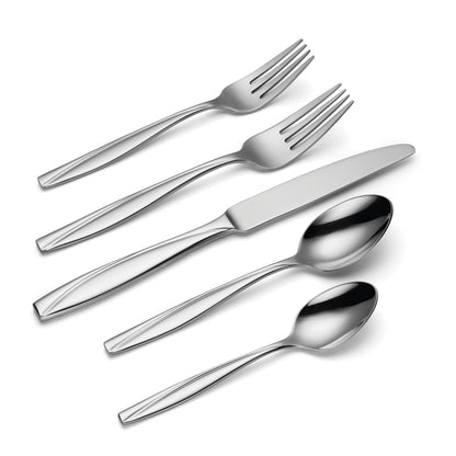 Oneida Camlynn Mirror 45 Piece Casual Flatware Set, 18/0 Stainless, Service for 8,Silver (Pack of 3)
