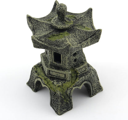 Zen Garden Decor Pagoda Lantern Statue for Outdoor Patio, Bonsai Plant Pots Japanese Yard Sculpture
