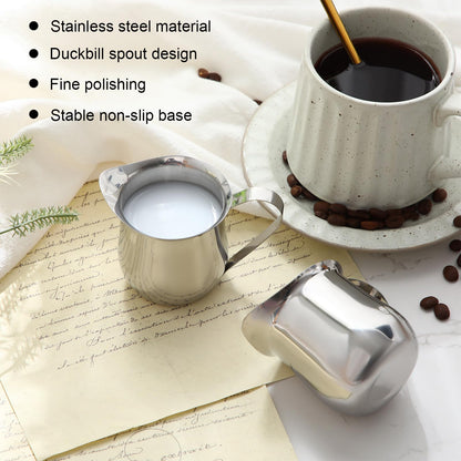 Honeydak 10 Pieces 5oz Stainless Steel Bell Creamers Pitcher Mini Cup Container Espresso Shot Frothing for Serving Milk Coffee Cream for Restaurant Cafes Home