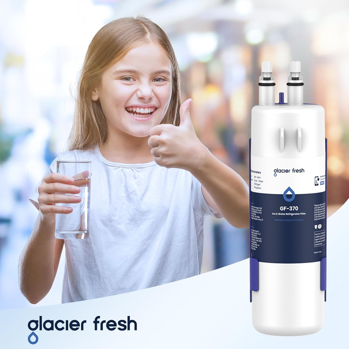 GLACIER FRESH W1029537A Refrigerator Water Filter 1 Pack Compatible with W10295370A, EDR1RXD1, 46-9930