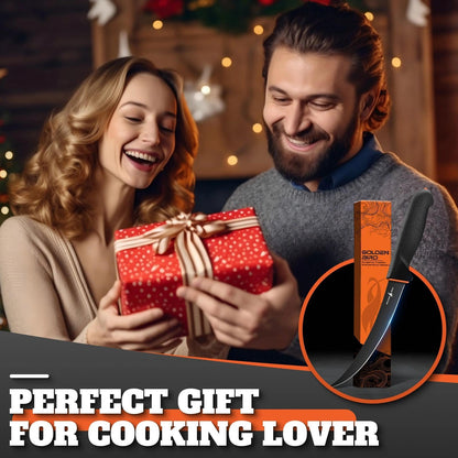 Golden Bird Boning Knife 6 Inch, Meat Trimming Knife with Non-Slip Handle, Flexible Butcher Knives with German Stainless Steel, Gift for Men