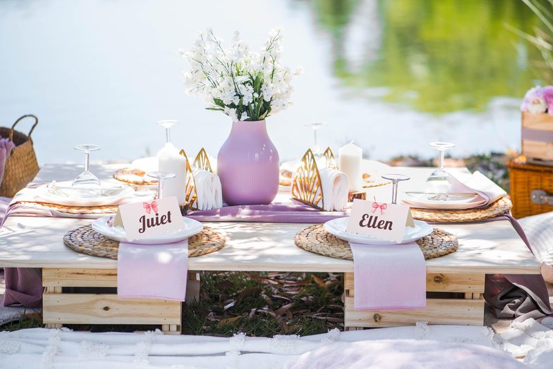 OIPKKUI 100Pcs Pink Bow Place Cards, 2.54 x4 Inch Cute Bow Knot Tent Name Cards 5 Designs Blank Seat Assignment Label Cards for Birthday Party Wedding Coquette Setting (Pink-5 pattern)