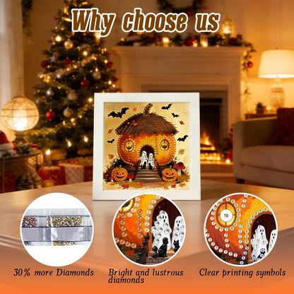 DOZEEZOP 12-Pack Interchangeable Diamond Art Kits for Adults Beginners Teens with Frame, Holiday & Seasonal 5D Diamond Paintings with Round Partial Drill, Home Decor DIY Craft Gift (7x7 Inch)
