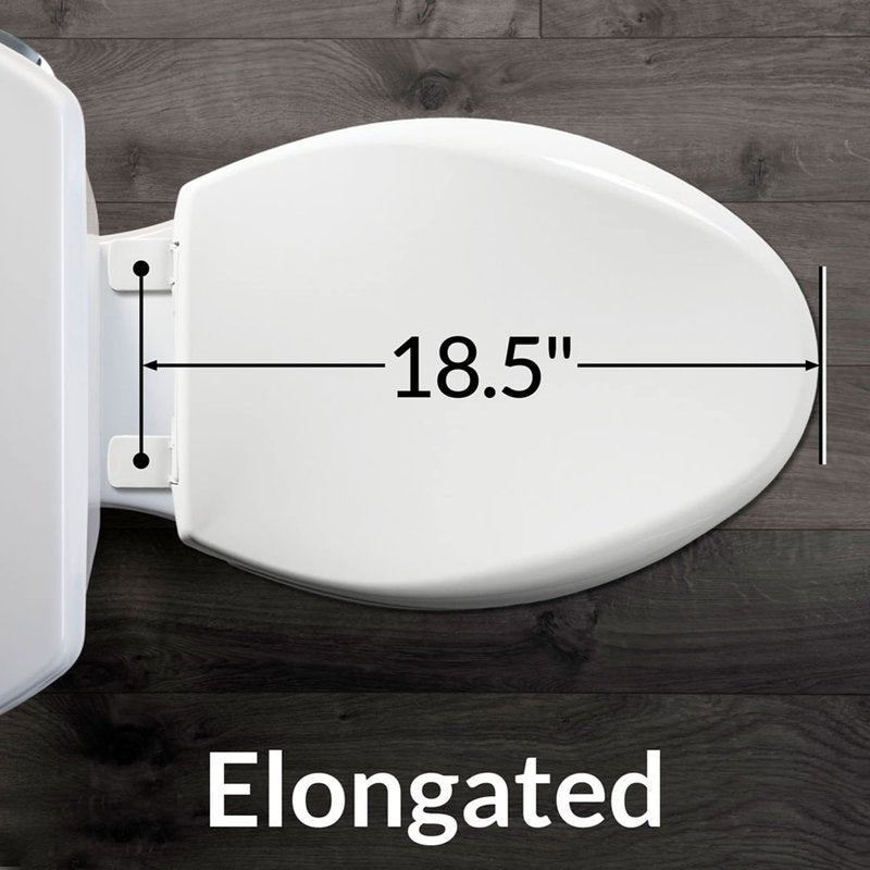BEMIS 1955SSTFR Commercial Heavy Duty Fire Retardant Open Front Toilet Seat without Cover, Industrial No Slam Seat, Made in USA, Elongated, White