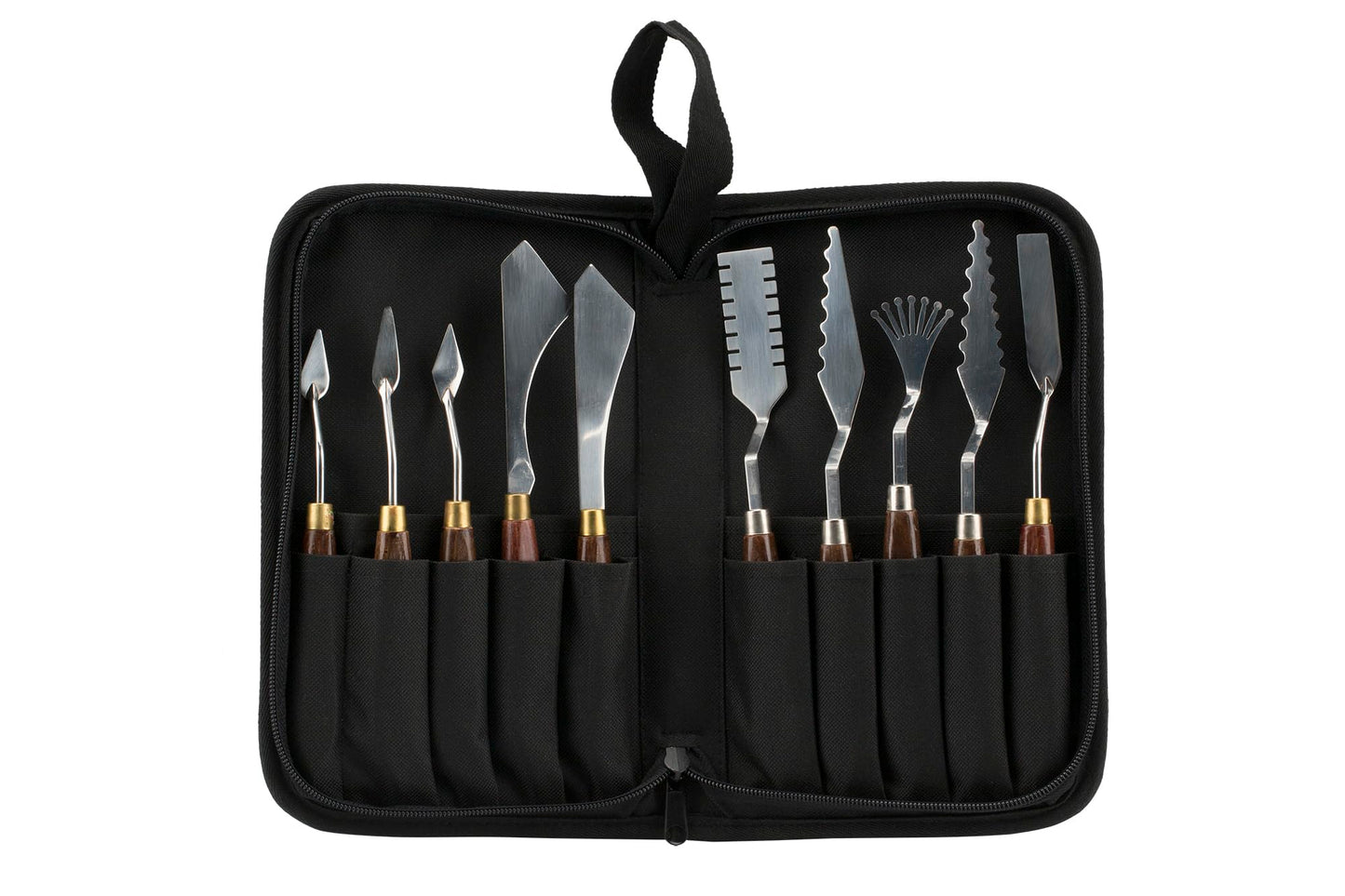Creative Mark Palette Knife Holder & Traveling Case - Artist Pallet Knife Carrying Case Up To 10 Palette Knives For Storage and Travel 10 Pockets