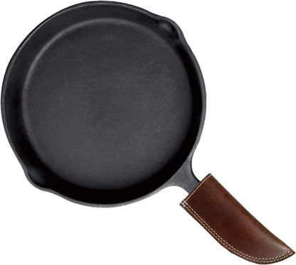 Tuzech Handmade Leather Hot Handle - Pan Handle Potholder, Double Layered Stitched for Metal Skillet Grips