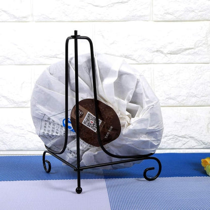 Zerodis Iron Display Stand, 1PC Black Iron Easel for Bowl, Plate, Photo Frame, Artwork Holder