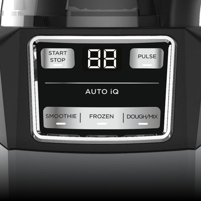 Ninja Blender, Compact Kitchen System, 1200W, 3 Functions for Smoothies, Dough & Frozen Drinks with Auto-IQ, 72-oz.* Blender Pitcher, 40-oz. Processor Bowl & 18-oz. Single-Serve Cup, Grey, AMZ493BRN