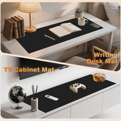 49.2" x 15.7" Large Silicone Mat for Kitchen Counter Protector, Cuttable Silicon Countertop Protector Mat Heat Resistant Mats for Countertop, Cut to Fit Placemat Ship Roll by Foepoge, Black