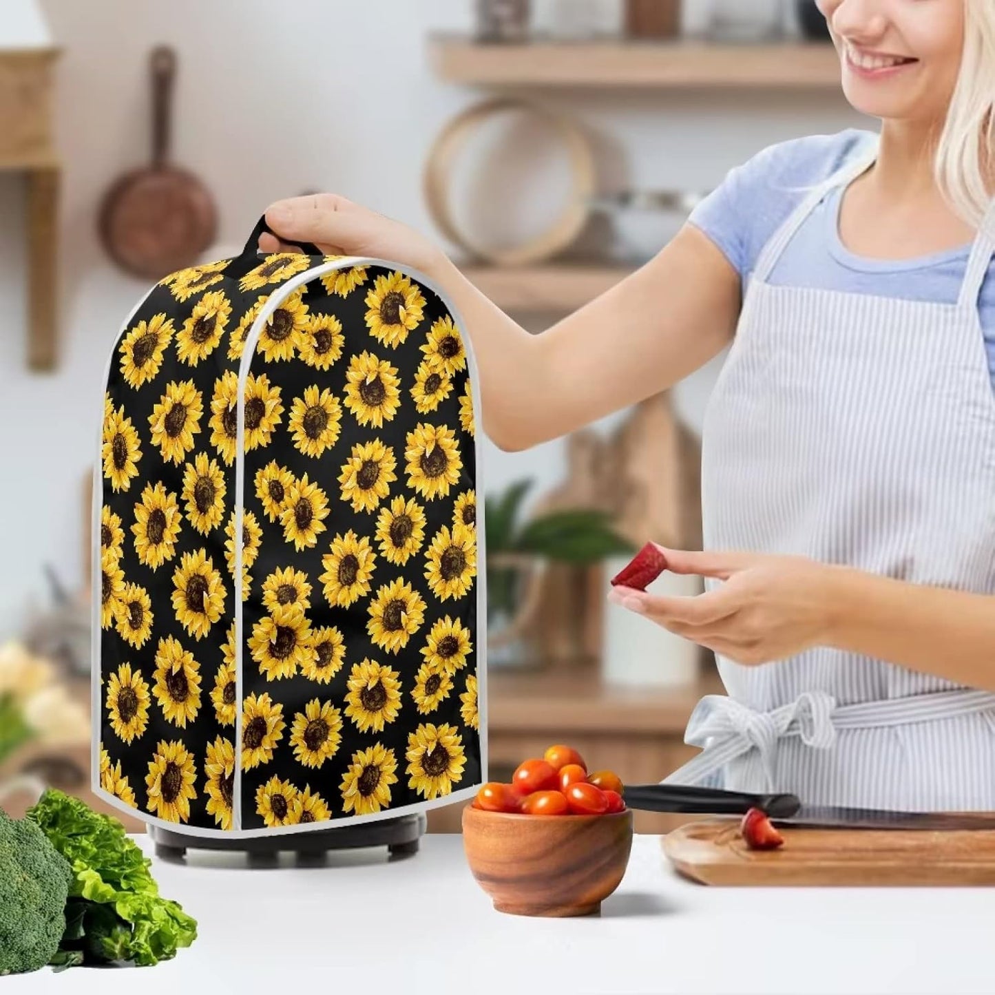 Camo Deer Toaster Cover and Blender Cover Set, Brown Camouflage Dust Cover Case for 4 Slice Small Appliances, Hunting
