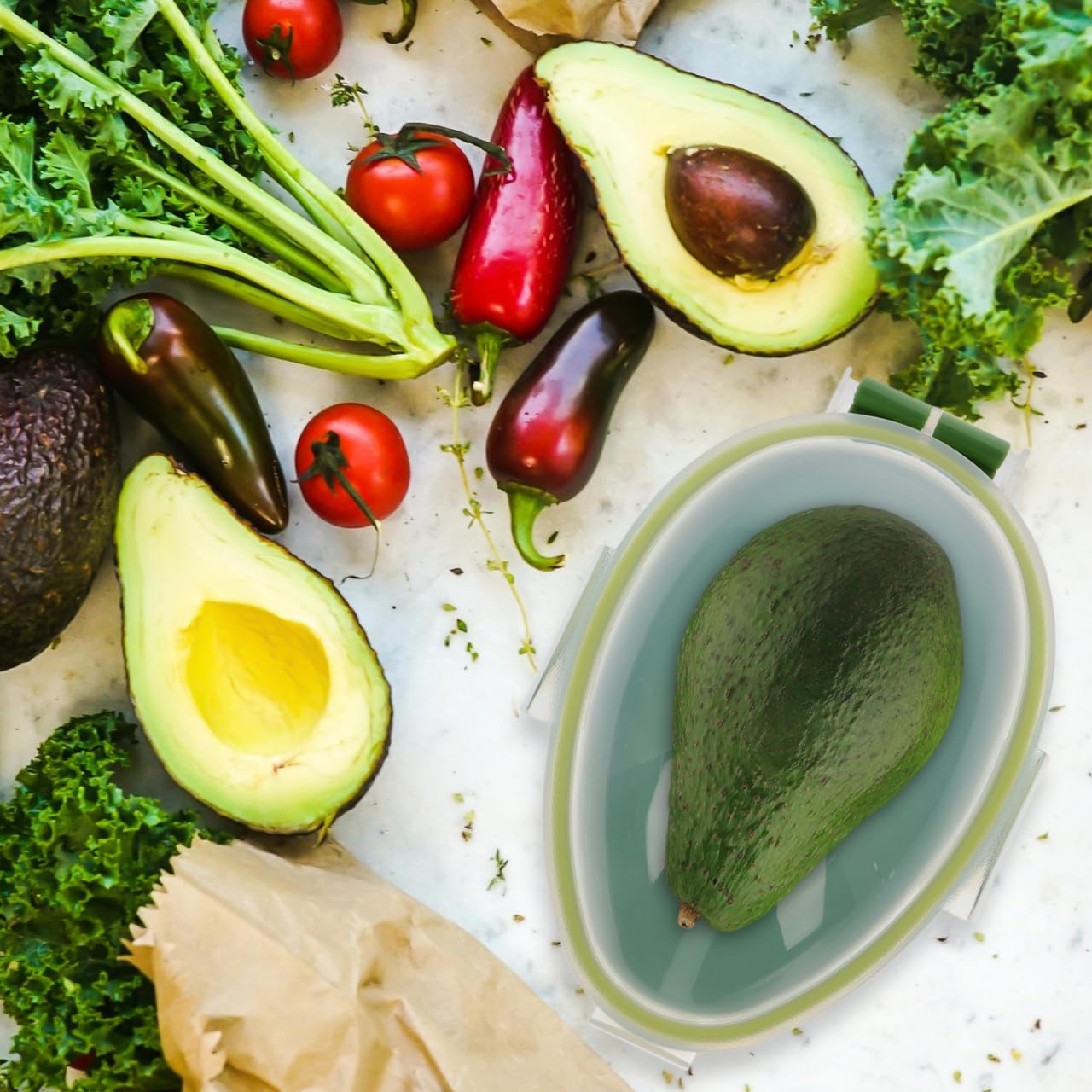 Avocado Saver, Avocado Keeper Reusable Storage Containers, Fresh Keeper, Crisper, Individual Saver Holder or Refrigerator Keep Your s Fresh for Days