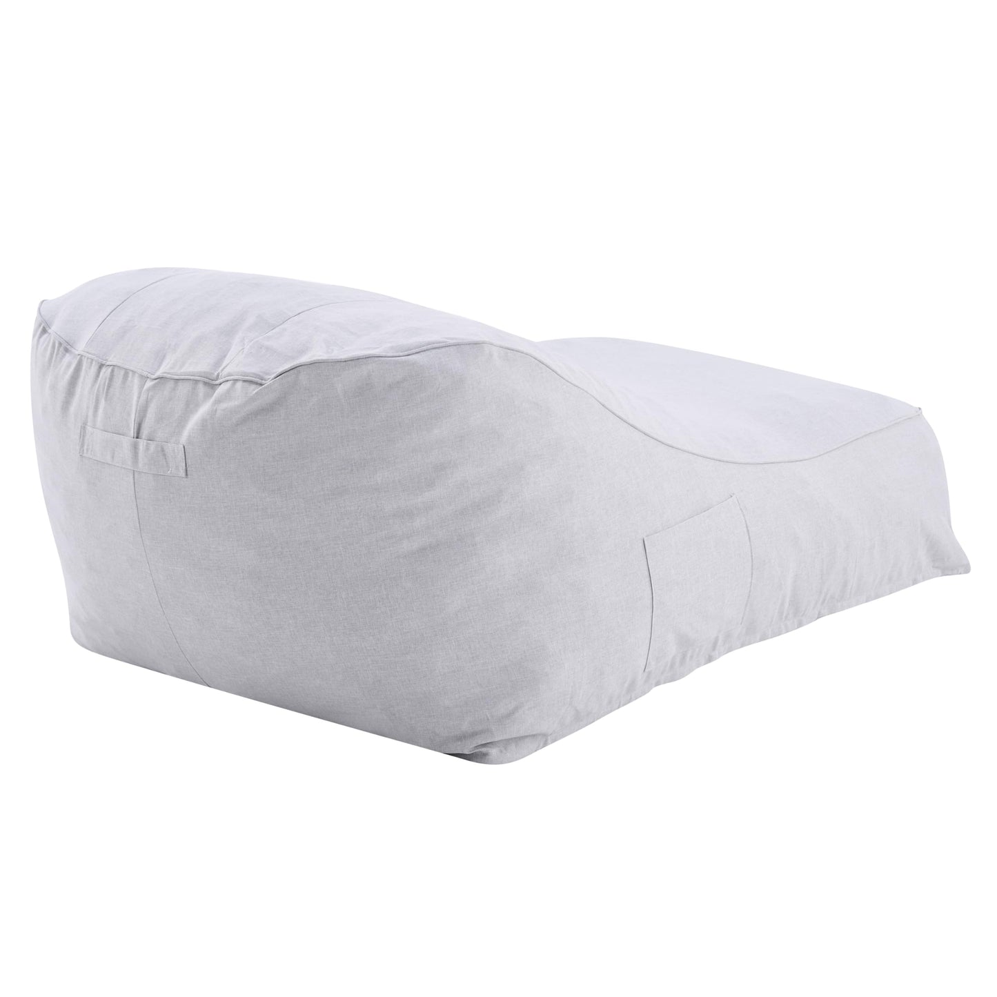 Christopher Knight Home Hilar Outdoor Bean Bag Chair, Fabric Bean Bag Lounger for Adults and Kids, Outdoor Comfy Reading Chair, Patio Lounge Sofa for Poolside Garden, Gray