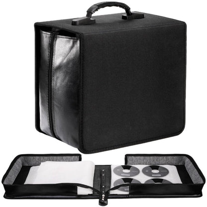 Acshio CD DVD Case Holder, 520 Capacity CD Binder DVD Storage Holder with Zipper, Portable Large Card Media Wallet Storage Booklet Album Box for Home Office Travel Car