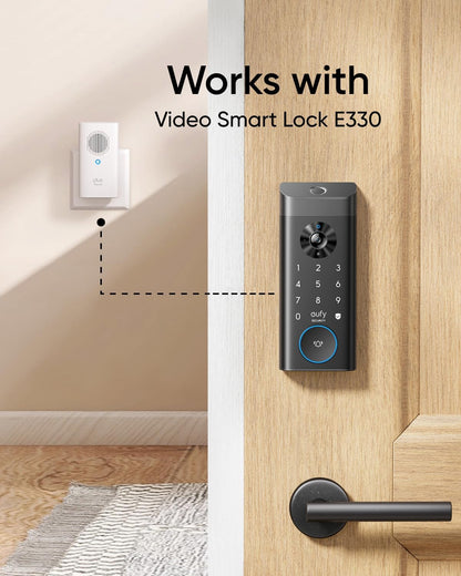 eufy Security Video Doorbell Add-On Chime, Indoor Chime, Requires eufy Security Video Doorbell E340/C30/C31, No-Delay Ring, Adjustable Volume, 8 Fun Ringtones, only works with 2.4GHz Wi-Fi