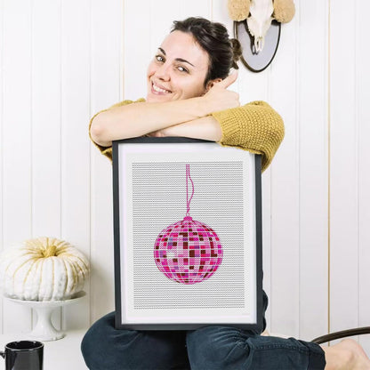 HMDIIMGE Disco Ball Rings Diamond Painting Art Kit for Adults DIY Diamond Art Painting for Beginners Full Drill Round Gem Art Painting for Crafts Home Wall Decor 12x16 Inch