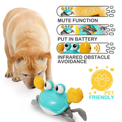 Pbooo Crawling Crab Baby Toy, Interactive Walking Dancing Moving Crab Toy (Infrared Sensing) 3-6 6-12 Months, Toddler Learning Tummy Time Crab, Infant Music Sensory Birthday Gifts