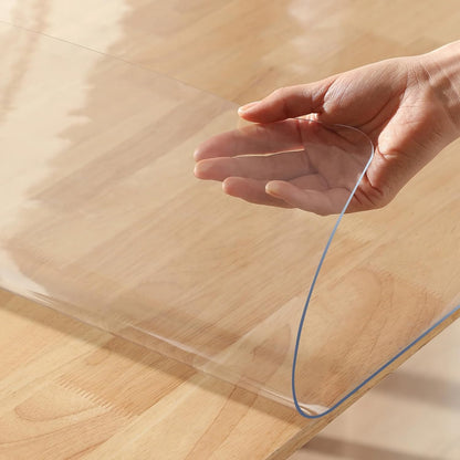 12 36 Inch Countertop X Clear Plastic Desk Pad Office Desk Blotter Dining Table Protector Tablecloth Mat Wooden