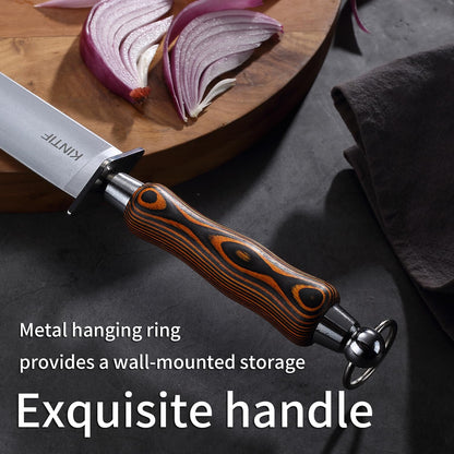 KINTIF Honing Steel 12 inch Flat Honing Rod Heavy-Duty Sharpening Steel, Fine Cut, High hardness, Ideal For Butcher Knives and Chef Knives, Knife Sharpeners