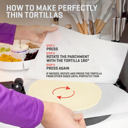 Uno Casa Cast Iron Tortilla Press 8 Inch - Bundle of Skillet for Roti / Comal Pan, Tawa / Dosa Pan Pataconera, Comales para Tortillas
