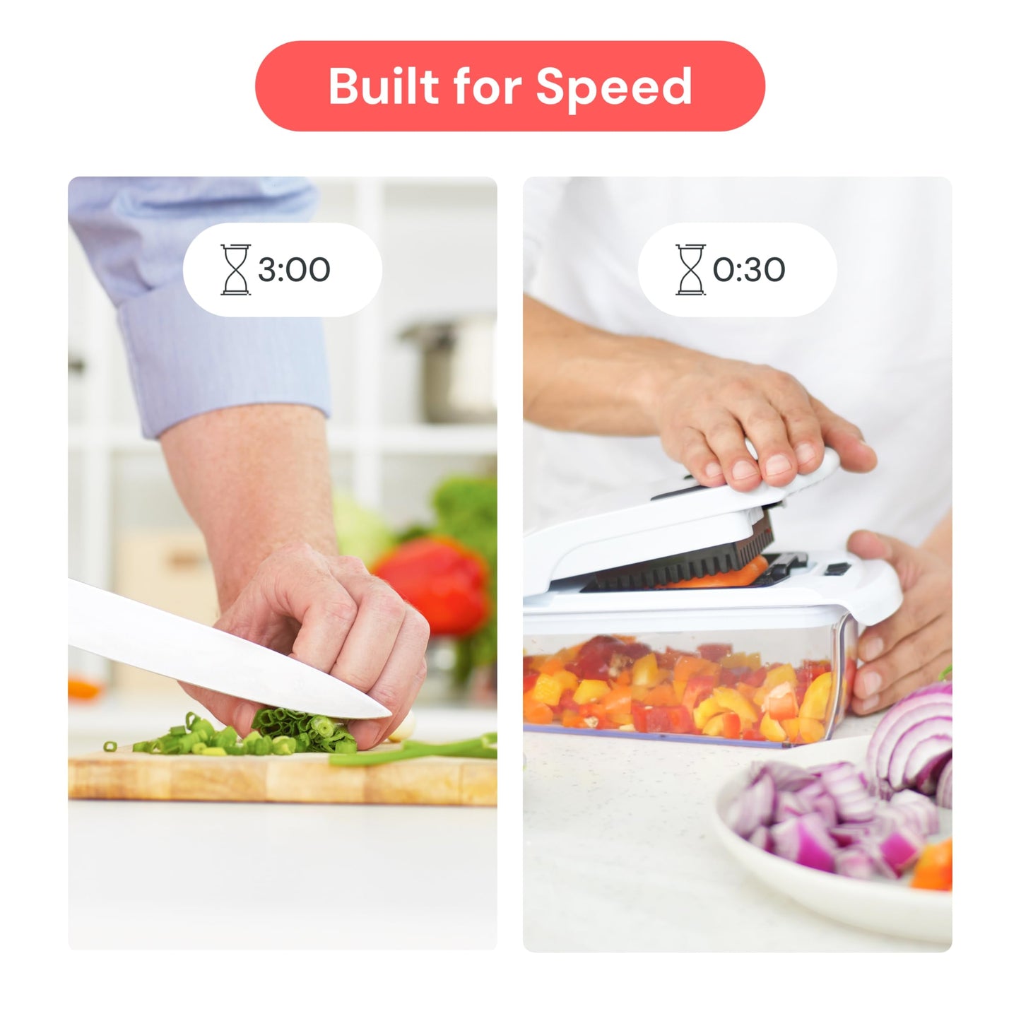 Fullstar The Original Pro Chopper - Vegetable Chopper and Spiralizer, Food Chopper with Container, Fruit Slicer, Kitchen Gadgets & Gifts, Home Essentials (4 in 1, Black)