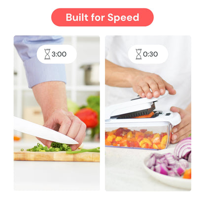 Fullstar The Original Pro Chopper - Vegetable Chopper and Spiralizer, Food Chopper with Container, Fruit Slicer, Kitchen Gadgets & Gifts, Home Essentials (4 in 1, Black)