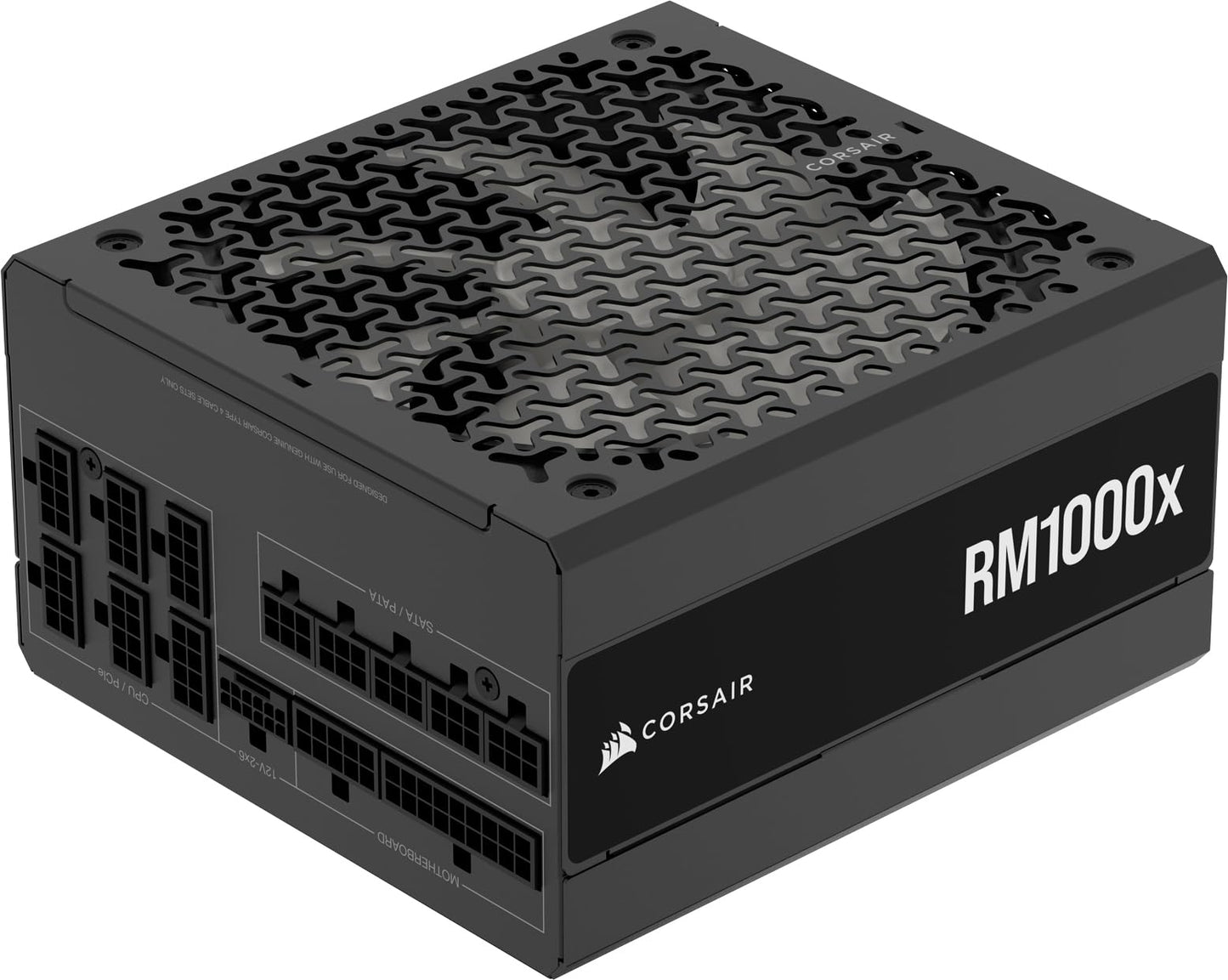 CORSAIR RM1000x Fully Modular Low-Noise ATX Power Supply – ATX 3.1 Compliant – PCIe 5.1 Support – Cybenetics Gold Efficiency – Native 12V-2x6 Connector – Black