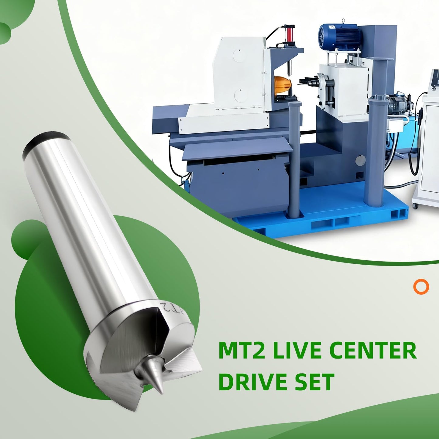 Yunnergo 4Pcs MT2 Wood Lathe Live Center Drive Spur Cup Set with Wooden Box for Wood and Metalworking Lathe
