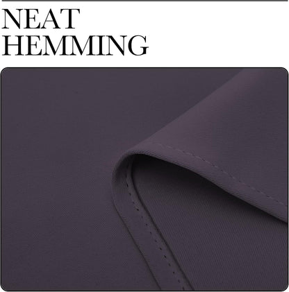 NICETOWN Greyish Purple Blackout Curtains - Thermal Insulated Drapes for Living Room | 78" Length, 2 Panels