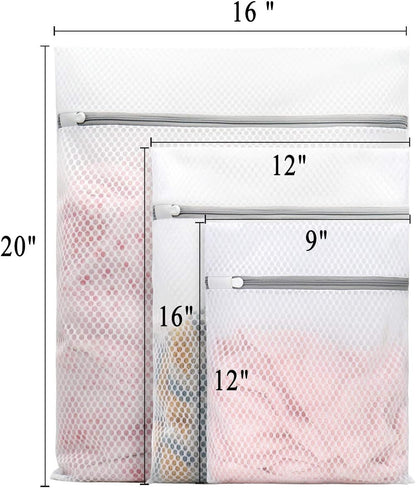 Muchfun Honeycomb Mesh Laundry Bags - 5 Durable Bags for Delicates | 1 Large, 2 Medium, 2 Small