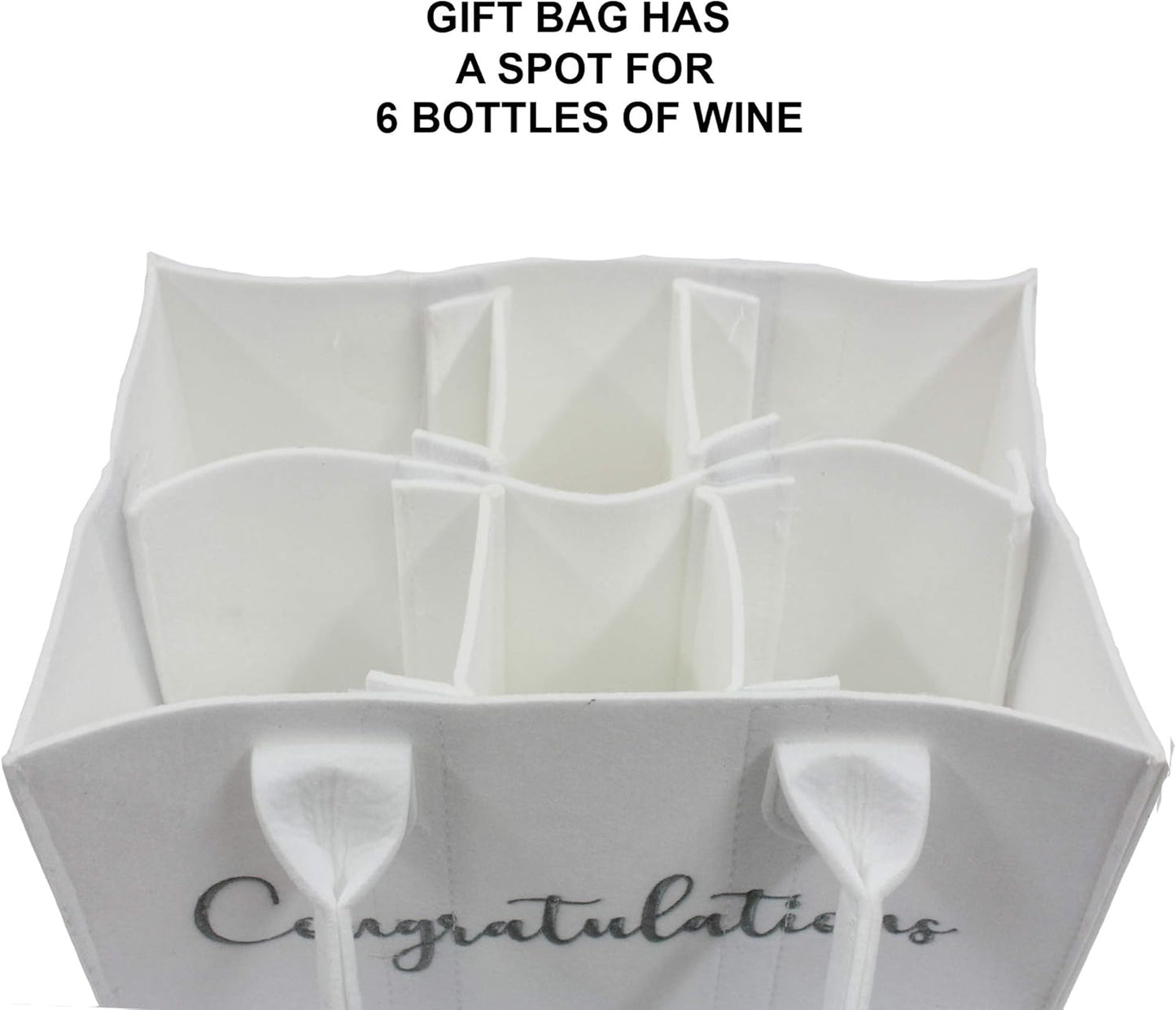 Milestone Wine Labels and Gift Bag, 6 Bottle Congratulations Wedding Wine Crate with Wedding Milestone Stickers