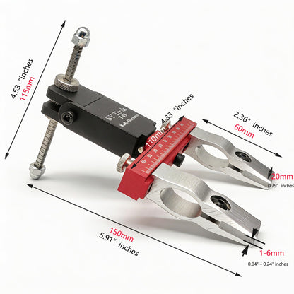 T-03 Aluminum Precision Fixed-Angle Knife Sharpener Tool Professional Knife Sharpening System | 304 Stainless Steel Knurled Nut for Angle Adjustment, 360° Flip, Laser‑Etched Angle Scale, Dual Clamps